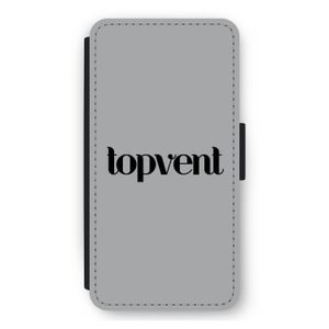 Topvent Grijs Zwart: iPhone 11 Pro Max Flip Hoesje