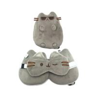 Union Relaxeazzz pusheen kat met zonnebril reiskussen & slaapmasker