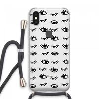 Eye pattern #2: iPhone XS Max Transparant Hoesje met koord Eye pattern #2: iPhone XS Max Transparant Hoesje met koord