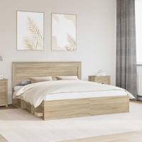 Bedframe met hoofdeinde Sonoma 200 x 200 cm Massief grenenhout