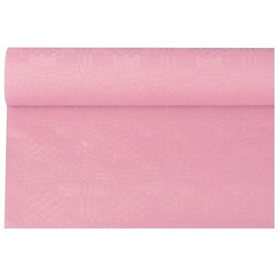 Tafellaken/tafelkleed rol papier - 800 x 118 cm - lichtroze - Lange tafels - Damast papier