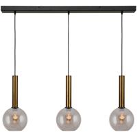 Masterlight 3-lichts hanglampBella 2 met goud glas - 2981-10-100-3-02-20 Masterlight 3-lichts hanglampBella 2 met goud glas - 2981-10-100-3-02-20