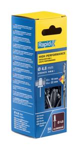 Rapid High performance blindklinknagels Ø4,8 x 25 mm, 50 stuks + boor - 5000392 - 5000392