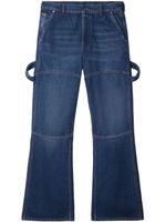Off-White jean cargo à coupe évasée - Bleu