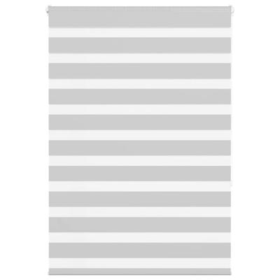 VidaXL Zebra rolgordijn 100x150 cm stofbreedte 95,9 cm lichtgrijs