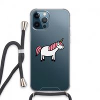 Eenhoorn: iPhone 13 Pro Max Transparant Hoesje met koord