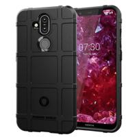 Schokbestendige Protector Cover volledige siliconen beschermhoes voor Nokia 8.1 / X7(Black)