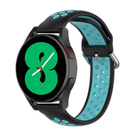Siliconen sportbandje met gesp - Zwart + blauw - Samsung Galaxy watch 7 / Galaxy Watch FE - 40mm & 44mm