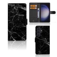 Samsung Galaxy S24 Ultra | Bookcase | Marmer Zwart - Origineel Cadeau Vader