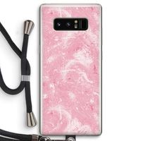 Abstract Painting Pink: Samsung Galaxy Note 8 Transparant Hoesje met koord