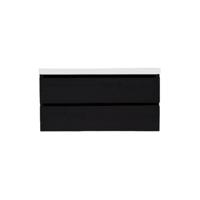 Onderkast Sanilux Trendline Met Greeplijst Mat Zwart 120x47x52 cm Black Oak Sanilux Onderkast Sanilux Trendline Met Greeplijst Mat Zwart 120x47x52 cm Black Oak Sanilux