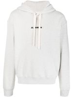 Jil Sander hoodie en coton à logo imprimé - Gris