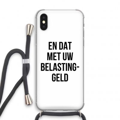Belastinggeld: iPhone XS Transparant Hoesje met koord