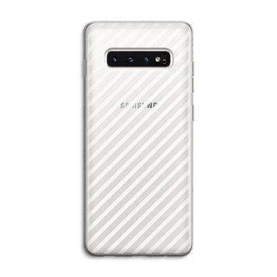 Strepen zwart-wit: Samsung Galaxy S10 4G Transparant Hoesje