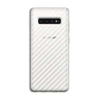 Strepen zwart-wit: Samsung Galaxy S10 4G Transparant Hoesje