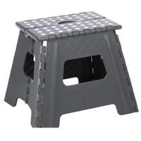 HI Huishoudtrap - grijs - 38 x 32 x 31 cm - opvouwbaar - keukentrap HI Huishoudtrap - grijs - 38 x 32 x 31 cm - opvouwbaar - keukentrap