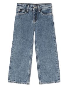 Calvin Klein Kids jean droit à effet délavé - Bleu