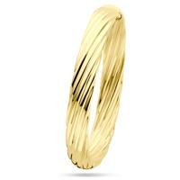 14k Geelgouden Bangle met Scharnier - Tijdloze Elegantie en Comfort