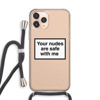 Safe with me: iPhone 11 Pro Transparant Hoesje met koord