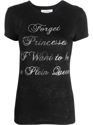 Philipp Plein t-shirt à ornements en cristal - Noir