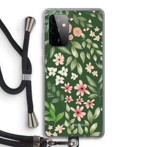 Botanical green sweet flower heaven: Samsung Galaxy A72 5G Transparant Hoesje met koord