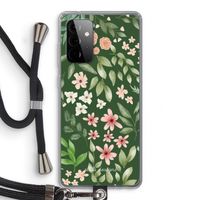 Botanical green sweet flower heaven: Samsung Galaxy A72 5G Transparant Hoesje met koord