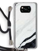 Elegante marmer: Xiaomi Poco X3 NFC Transparant Hoesje met koord