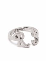 Raf Simons bague RS en laiton - Argent