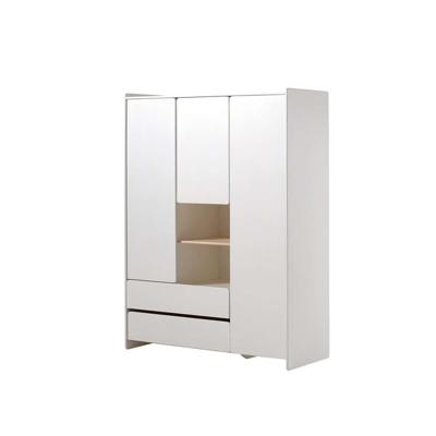 Leen Bakker - Vipack Kledingkast Kiddy 3 Deuren En 2 Lades - 138x190x54 Cm - MDF/Grenenhout - Wit