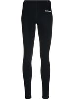 Jil Sander legging 7/8 à logo imprimé - Noir