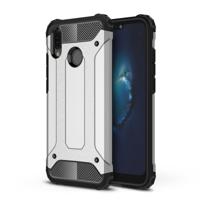 Voor Huawei P20 Lite Full-body Cover ruige TPU + PC combinatie back cover (zilver)