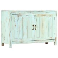 Dressoir 110x35x70 cm massief mangohout lichtblauw