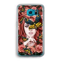 Lady Moth: Samsung Galaxy S6 Transparant Hoesje