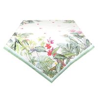 HAES DECO - Vierkant Tafellaken - 150x150 cm - 100% Katoen - Jungle Botanics - thumbnail