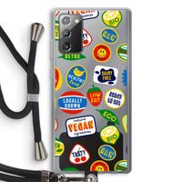 Fruitsticker: Samsung Galaxy Note 20 / Note 20 5G Transparant Hoesje met koord