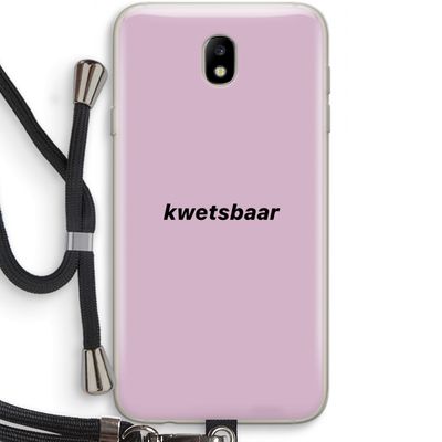 kwetsbaar: Samsung Galaxy J7 (2017) Transparant Hoesje met koord