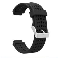 Garmin Forerunner 220/230/235/620/630/735 zachte siliconen band - zwart - thumbnail