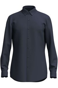 BOSS Slim Fit Overhemd Marine, Effen