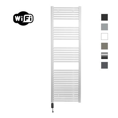 Elektrische Radiator Sanicare HWV Met Wifi 172x60 cm Wit 1127W Met Thermostaat Zwart Linksonder Sanicare