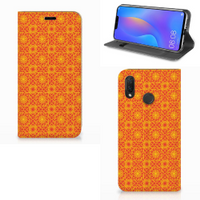 Huawei P Smart Plus Hoesje met Magneet Batik Oranje