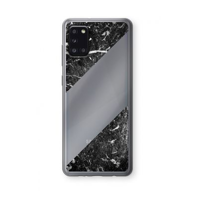 Zwart marmer: Samsung Galaxy A31 Transparant Hoesje