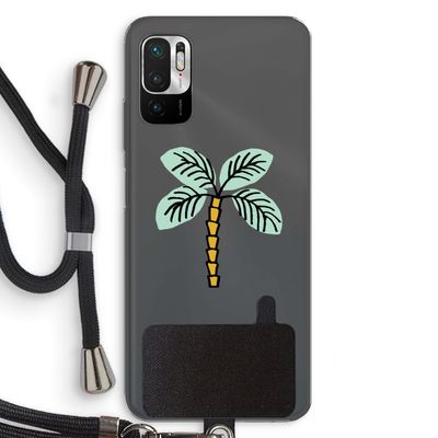 Palmboom: Xiaomi Redmi Note 10 5G Transparant Hoesje met koord
