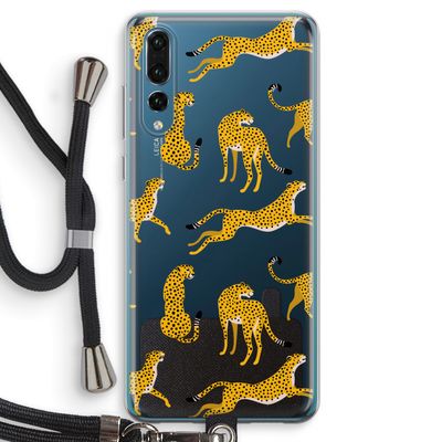 Luipaard: Huawei P20 Pro Transparant Hoesje met koord