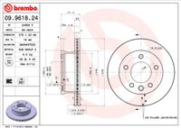 Remschijf BREMBO, Remschijftype: Binnen geventileerd, u.a. für Mercedes-Benz - thumbnail