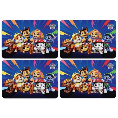 Paw Patrol Placemat - 4x - 43 x 28 cm - onderlegger - eten en knutsel placemat - kinderen