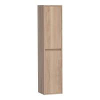 Brauer Adore - Hoge Kast - 160 cm - 2 Deuren - Greeploos - Links of Rechtsdraaiend - Lamellen Eiken Naturel