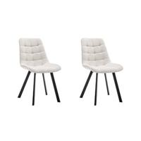 Furnihaus Eetkamerstoel Felix Boucle Creme Set van 2