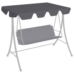 VidaXL Vervangingsluifel voor schommelbank 150/130x105/70 cm antraciet
