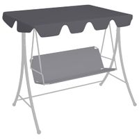 VidaXL Vervangingsluifel voor schommelbank 150/130x105/70 cm antraciet
