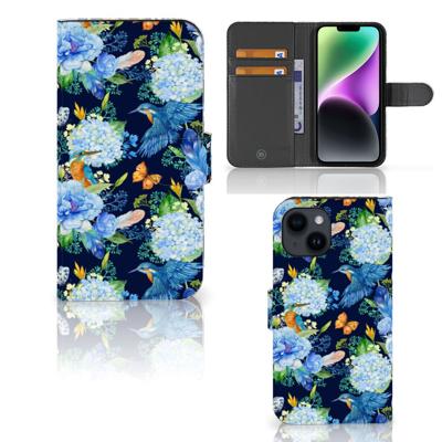 Telefoonhoesje | Met pasjeshouder | voor iPhone 15 IJsvogel